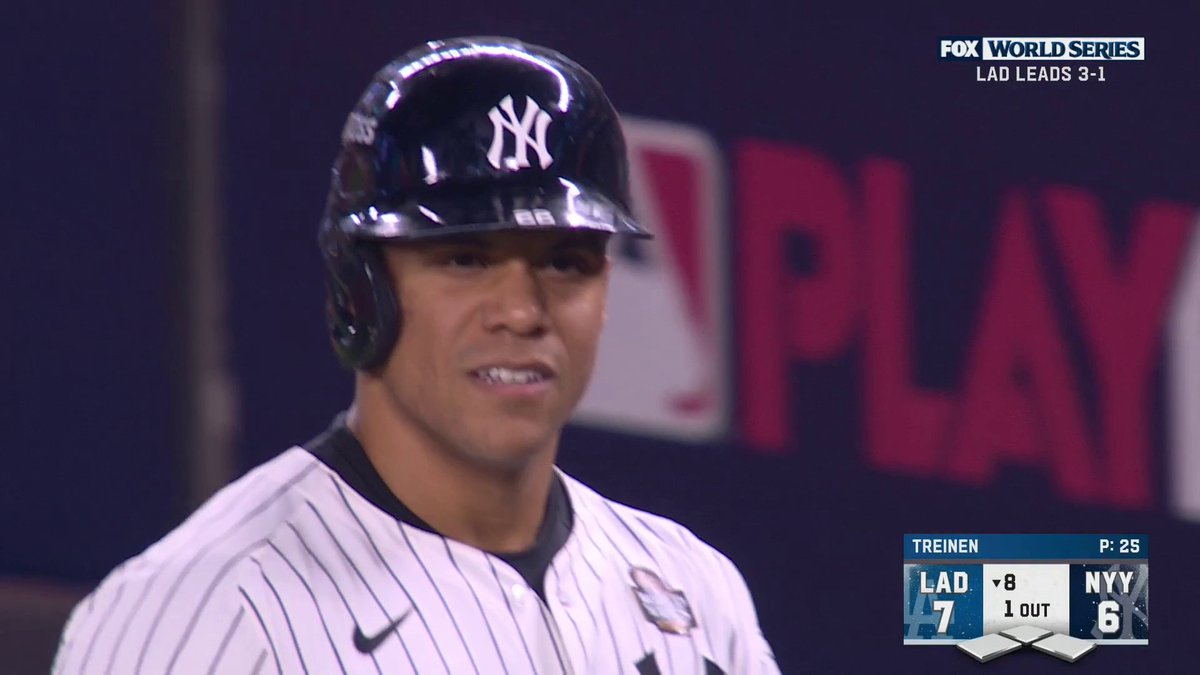 Was that the final at-bat in a Yankees uniform for Juan Soto? #WorldSeries