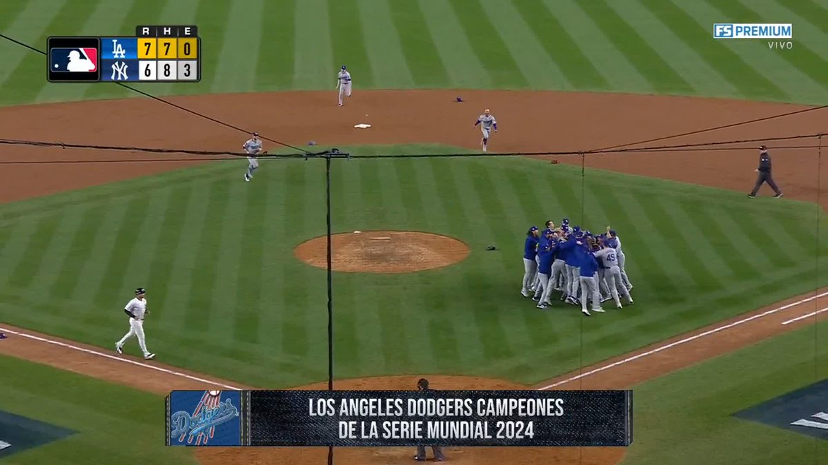 🏆⚾¡LOS DODGERS SON CAMPEONES DE LA SERIE MUNDIAL!🏆⚾ ¡Se acabó! Los Dodgers remontaron una pizarra de 5-0 y en la última entrada se coronan campeones. Este título se va hasta el cielo con Fernando Valenzuela #SerieMundialxFSMX