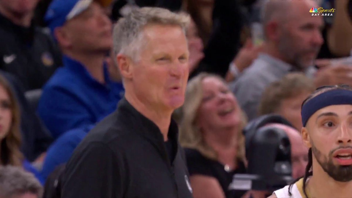 Kerr's reaction to Kuminga's silky move 😂