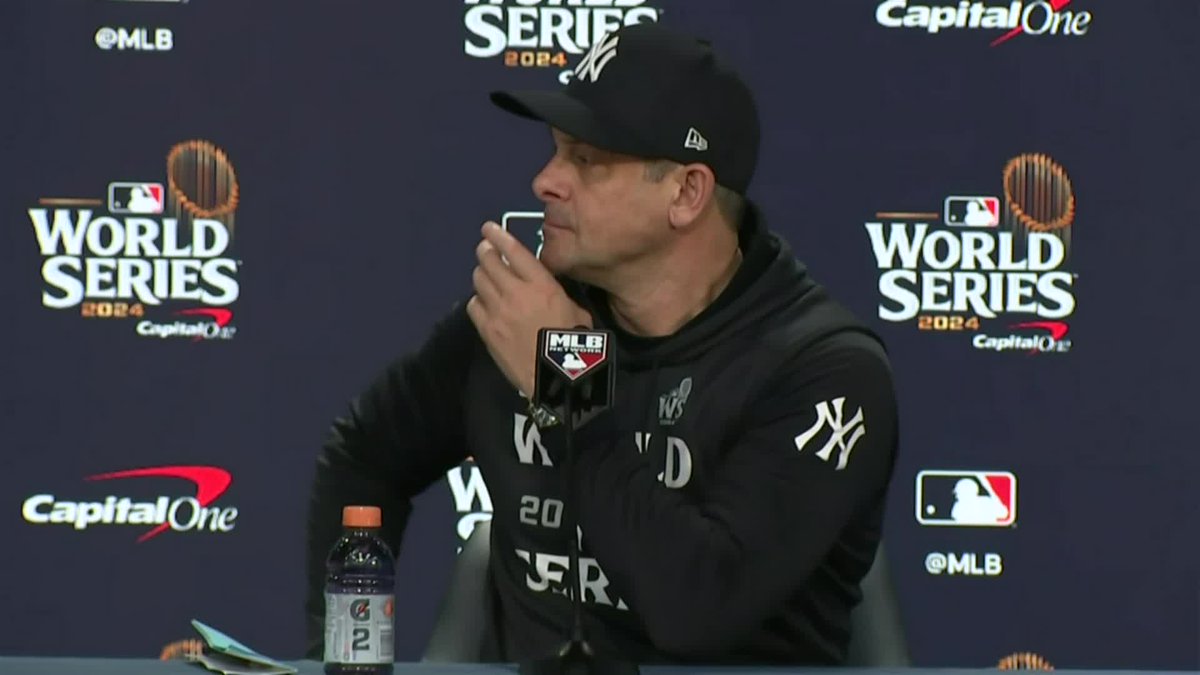 Aaron Boone was asked about the Yankees' fundamentals this season: "I think from a PFP standpoint we're pretty good. It's always magnified in a moment it doesn't happen. Those are tough plays to be super consistent at. Obviously we had a rough inning tonight"
