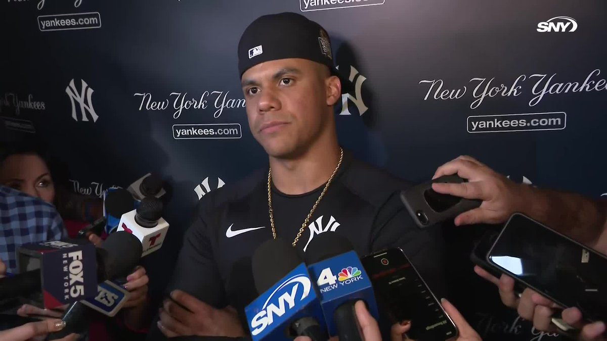 Juan Soto on if it'd be tough to leave the Yankees: "Leaving any place that is a winning team is always hard. This place was really special. It's been a blast for me. I've been really happy. This was a really special group"