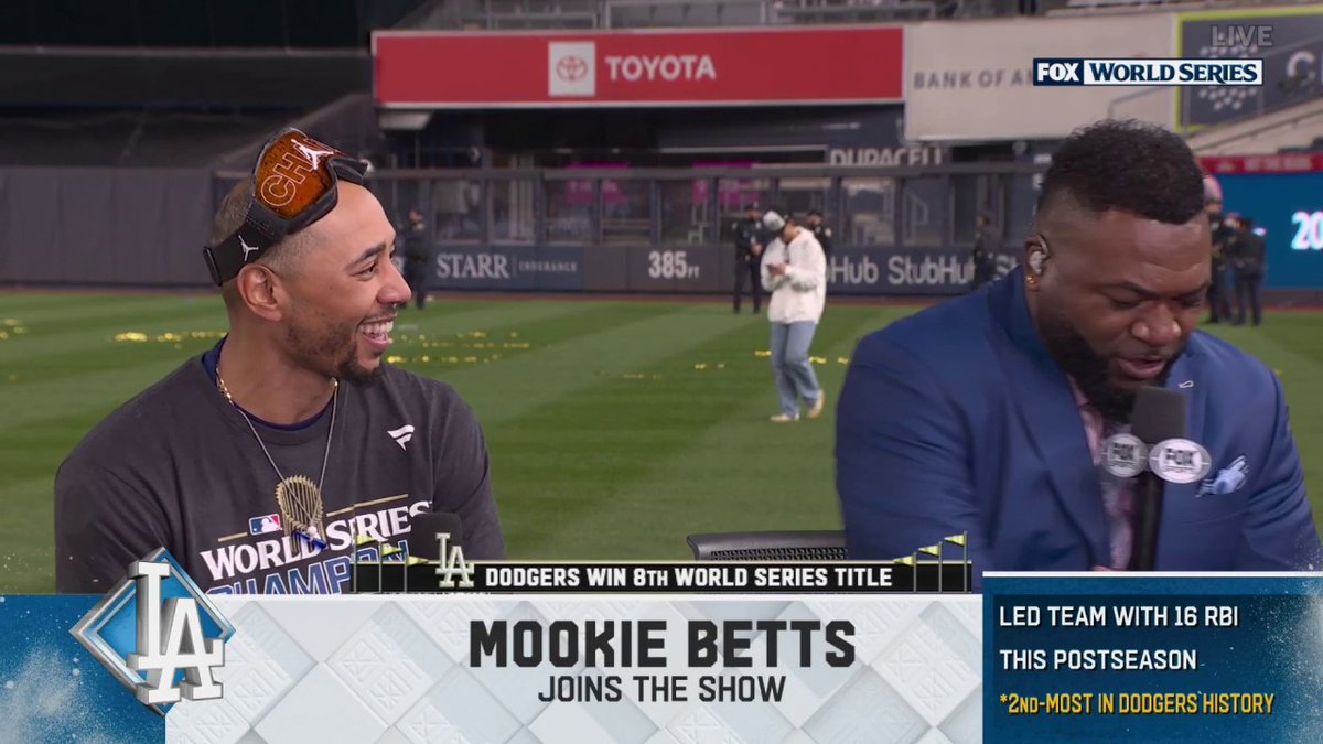 "That was like the second time in my life I've ever wanted to fight somebody." Mookie on the two fans who grabbed him and took the ball out of his glove during Game 4