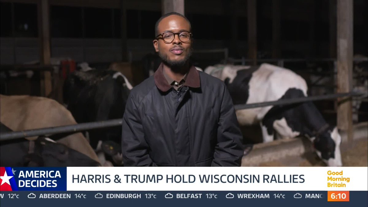 Kamala Harris and Donald Trump have held competing rallies in the swing state of Wisconsin overnight, as the pair fight for undecided voters six days before the US election. @Noel_phillips reports.
