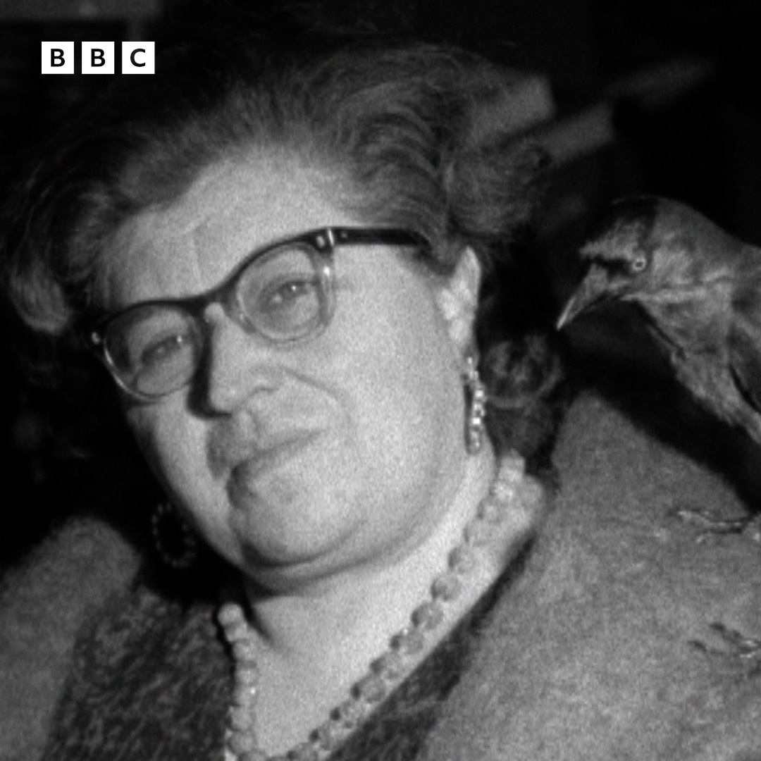 #OnThisDay 1963: Reporter John Johnson met Sybil Leek, the woman dubbed 'Britain's most famous witch', along with her trusty winged companion, just in time for Halloween.