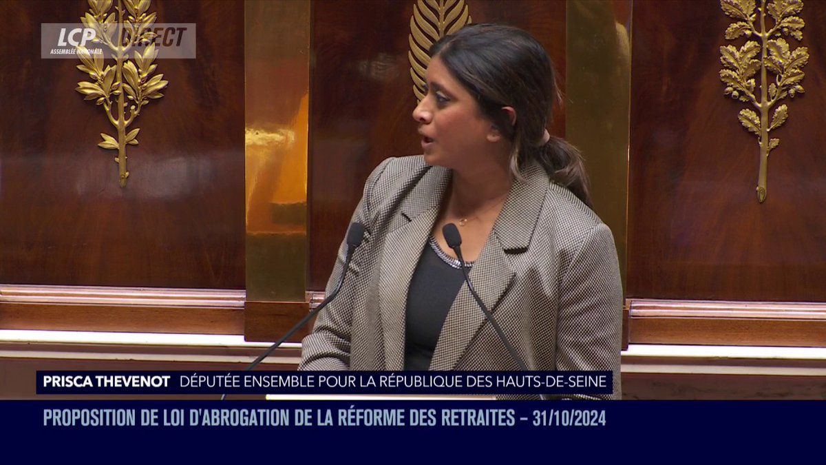.Prisca THEVENOT interpelle Marine Le Pen : "La fille d'immigrés que je suis vous le dis haut et fort (...) nous continuerons à nous dresser devant vous, debout, pour faire barrage à vos idées rances." #DirectAN #QAG