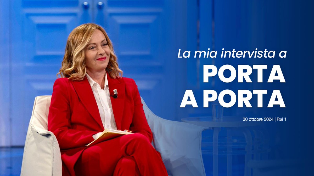 Per chi se la fosse persa, ecco la mia intervista di ieri sera da Bruno Vespa a Porta a Porta. Buona giornata.