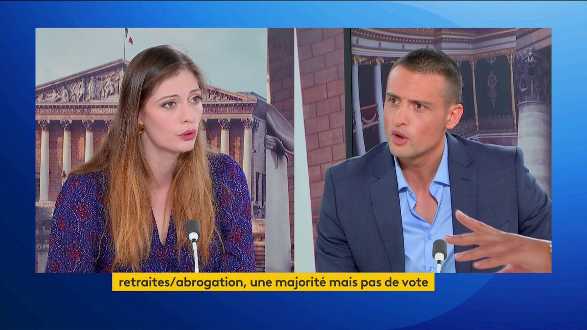 🔴🗣 - "Nous ne voterons jamais de loi avec vous" Emma Rafowicz, députée européenne PS, affirme que son groupe ne votera pas pour la proposition de loi du RN qui ramène l'âge légal de départ à la retraite à 62 ans. 📺#franceinfo #canal27