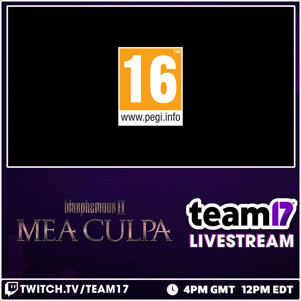 The Mea Culpa must be restored! Join us at 4pm GMT on the Team17 Twitch channel as we take our first steps into the Mea Culpa Expansion for Blasphemous 2! Beware spoilers for the expansion content! 🕓 4PM GMT I 12PM EDT 🔗 🗝️ 3 Mea Culpa keys to giveaway
