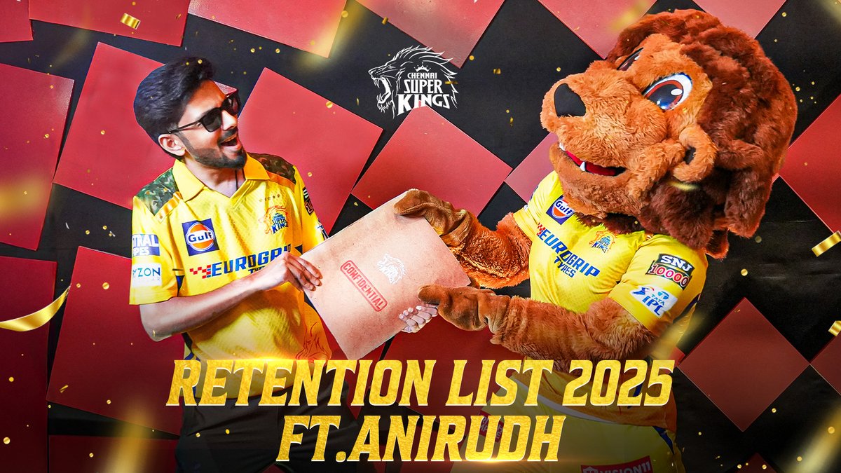 Superfans, here's your Diwali Parisu! 🎁💥 An Anirudh Ravichander Musical ft. IPL Retentions 2025 🥳🎶 #UngalAnbuden #WhistlePodu 🦁💛