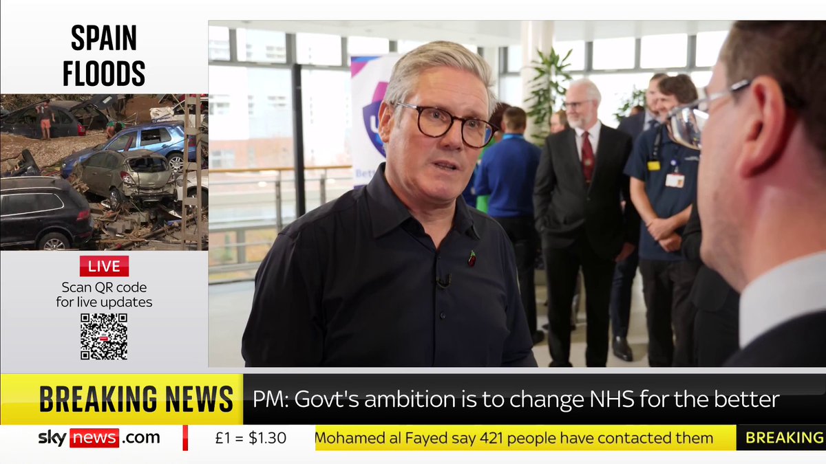 'For years you told voters that Labour would fix public services, not by tax rises or borrowing, but from growth. Yesterday's budget completely undermined that promise, why should people trust you?' - Sam Coates Sky Listen to the response from PM Sir Keir Starmer ⬇️