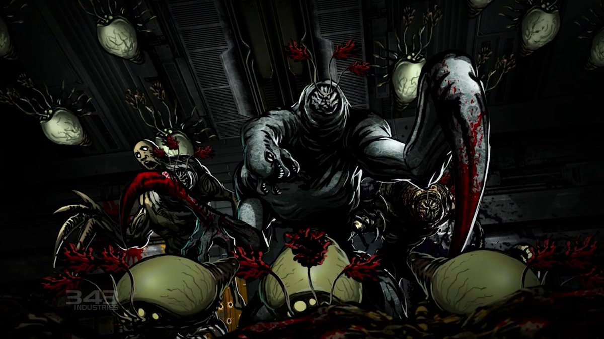 Happy Haloween 🎃 Return to the Mona Lisa, a derelict prison ship where an ancient horror has been unleashed... Written by Tessa Kum and Jeff VanderMeer for Halo: Evolutions, the 2011 motion comic adaptation was animated by ONE 🌐 アート. 👻
