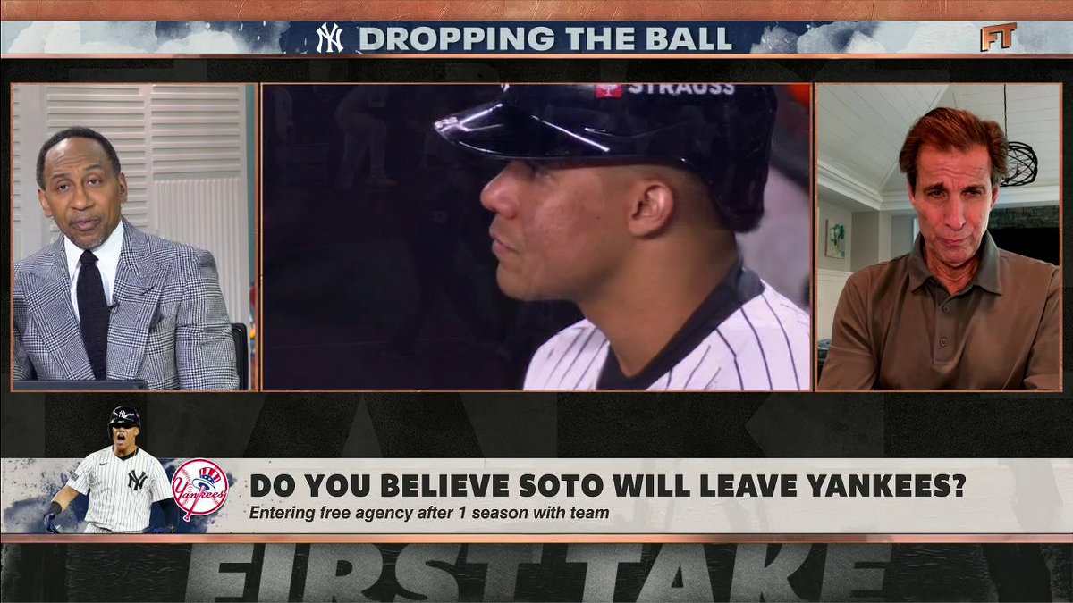 "Why would you not go somewhere else rather than play with a bunch of dudes who shrunk when the lights were the most brightest?" —Stephen A Smith on Juan Soto entering free agency after the World Series loss 😳