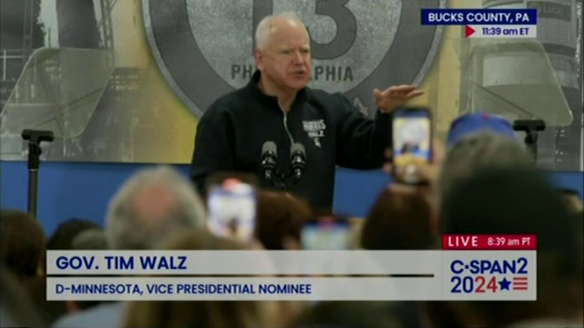Walz in PA: Elon says he's gonna be Trump's economy czar. He says to make it work better we have to crash it. He said, 'Folks, you're gonna go through hardships.' What the hell does the richest man in the world know about that?... at least they're saying the quiet stuff loud now