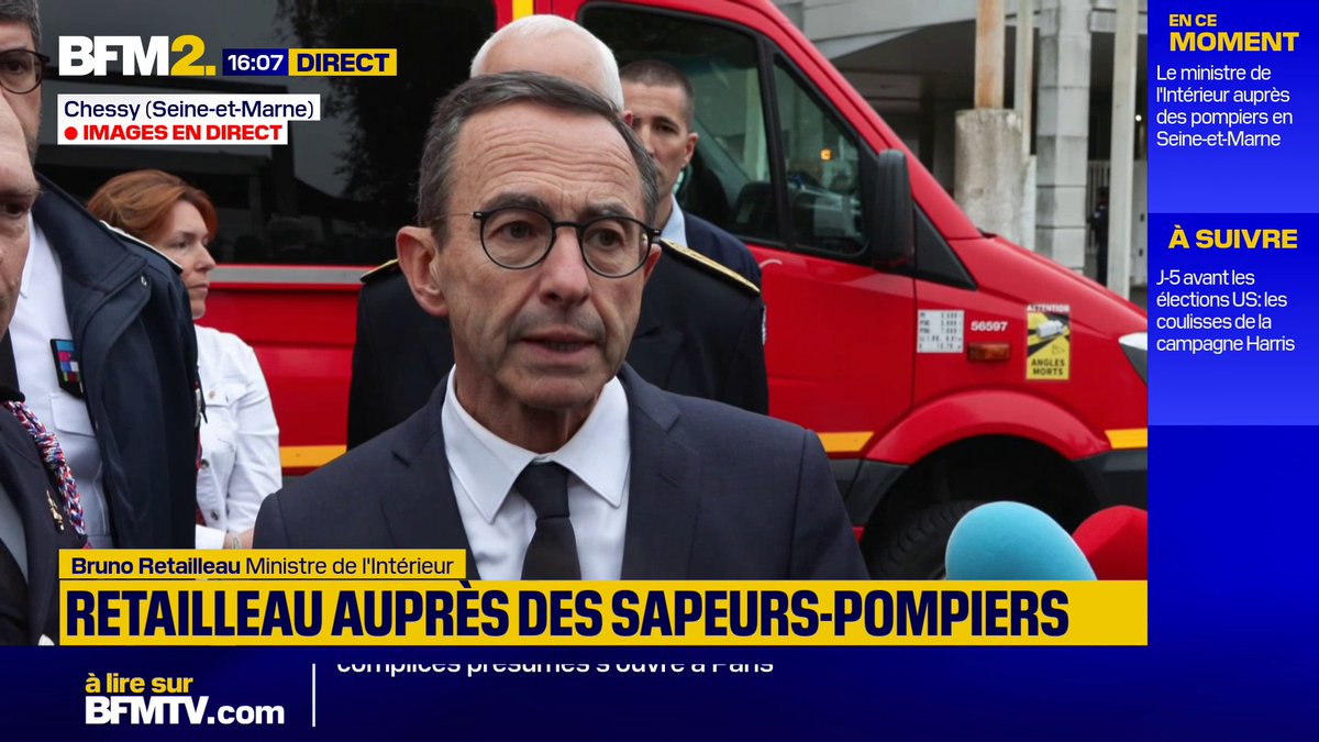 Bruno Retailleau à son homologue espagnol: "je lui ai proposé des secours, je lui ai proposé des renforts et je lui ai dit qu'à tout moment on avait les moyens d'envoyer 200 sapeurs-pompiers"