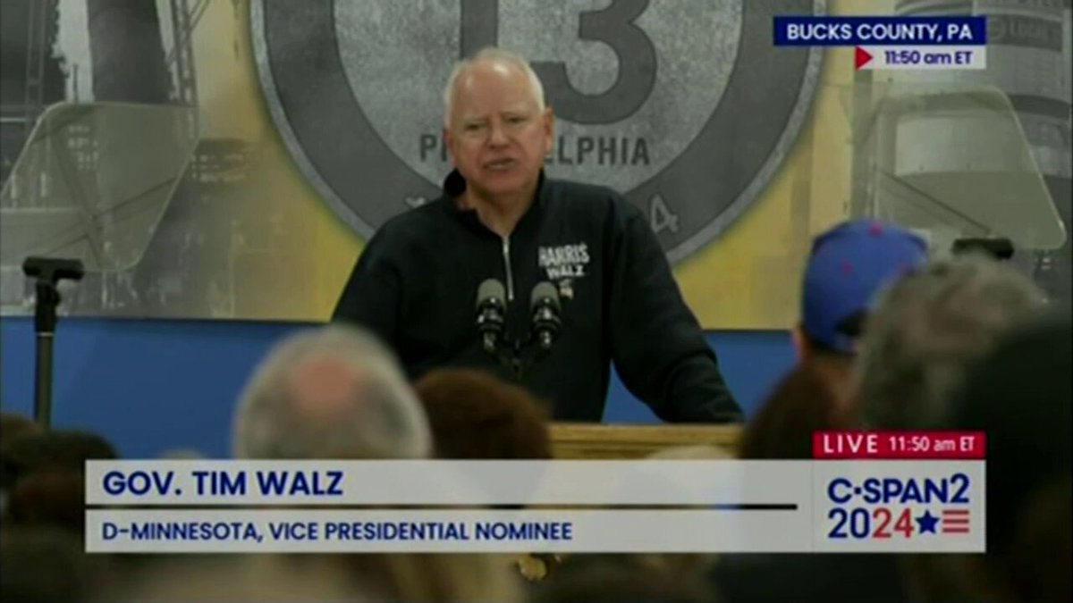 Tim Walz: "This dude is nearly 80 years old. He damn near killed himself getting in a garbage truck."