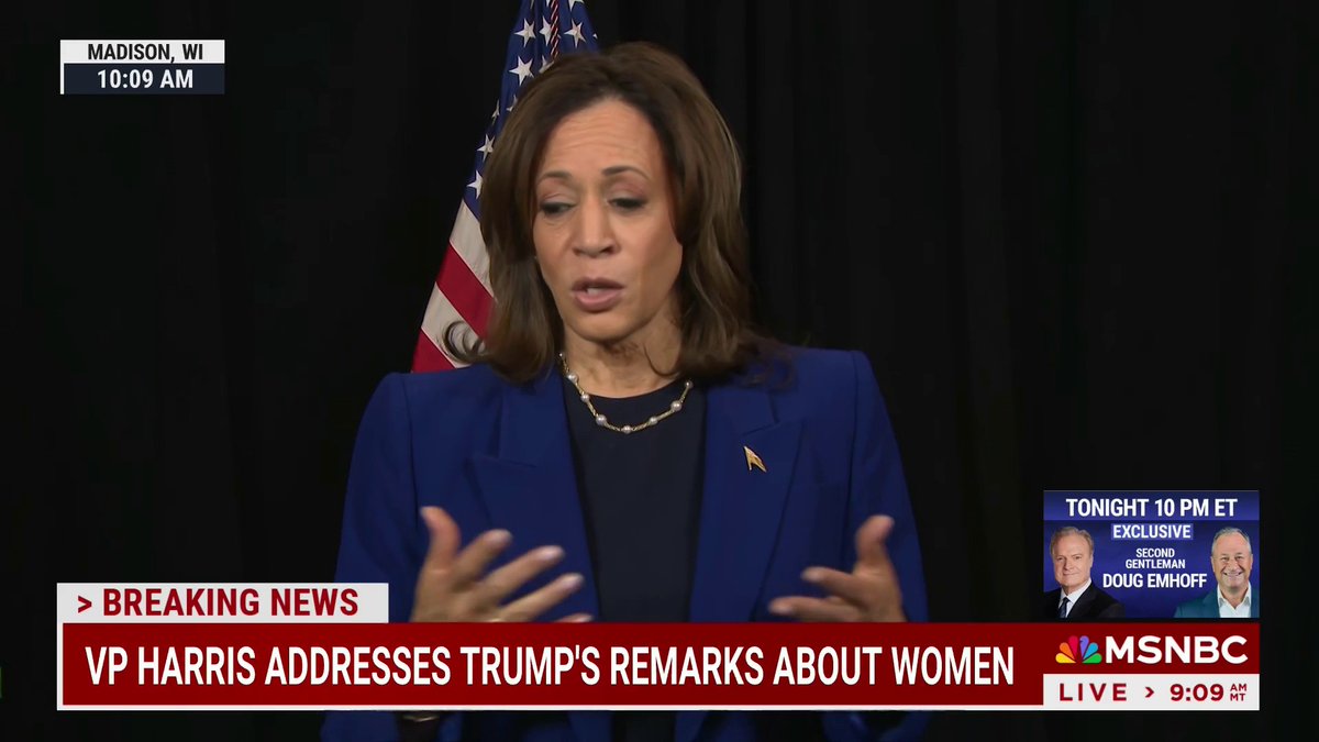 “Access to healthcare should be a right and not just a privilege to those who can afford it.” MOMENTS AGO: VP Harris addresses Speaker Johnson’s comments on the Affordable Care Act.