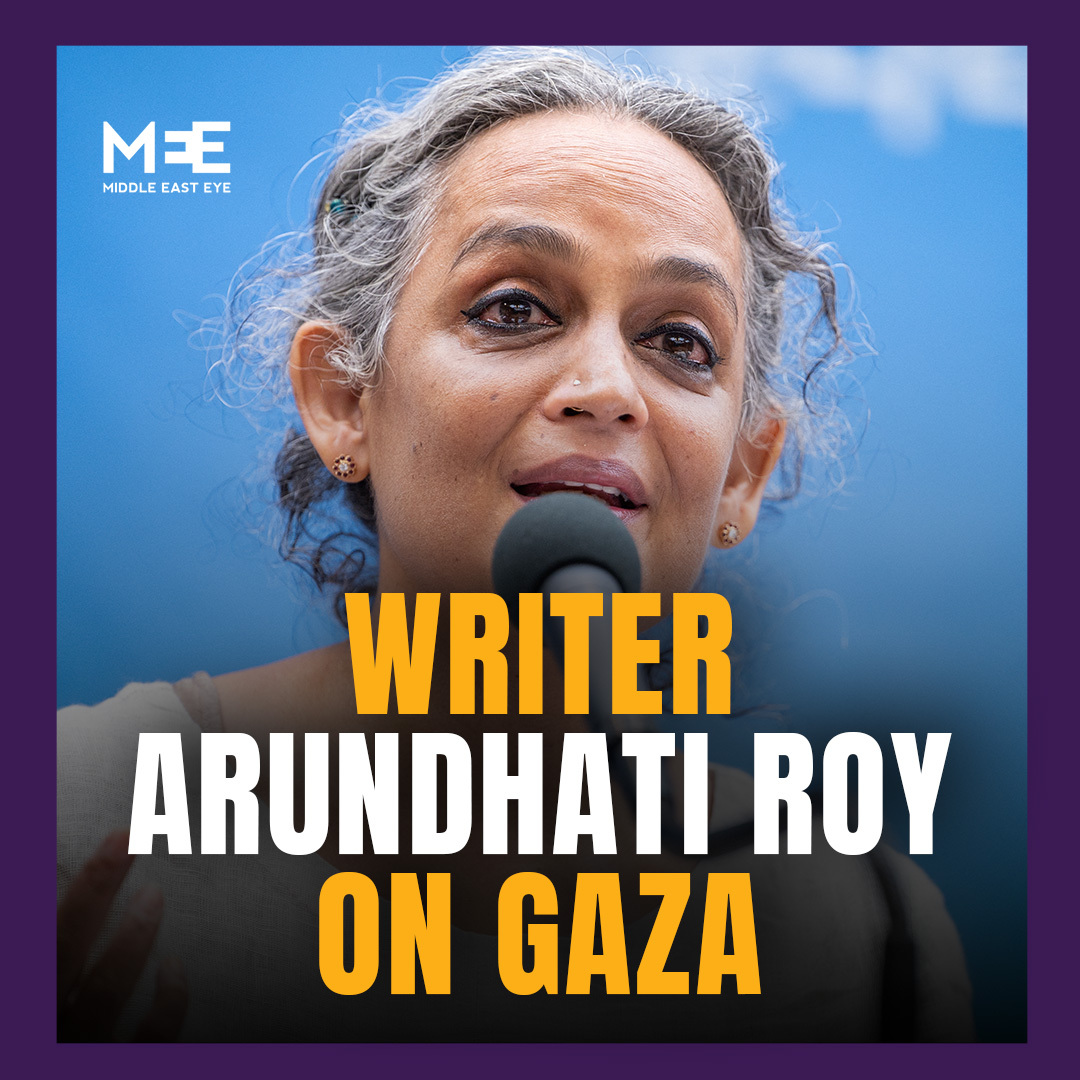 Award-winning author Arundhati Roy strongly criticised the US and Israel’s ongoing war on Gaza and Lebanon in her acceptance speech for the PEN Pinter Prize at a ceremony in London earlier this month