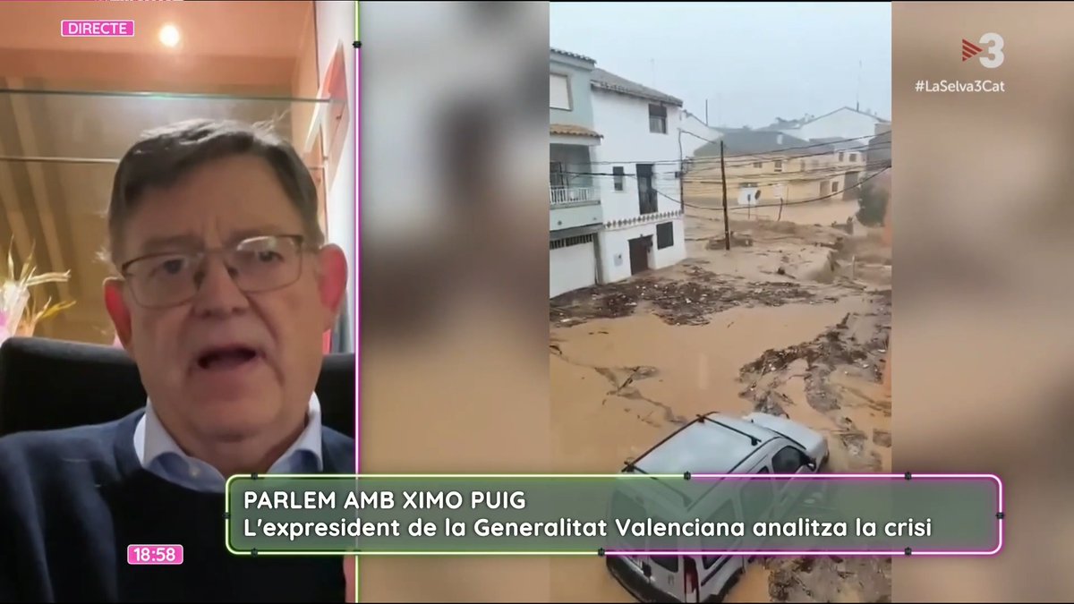 🔴 "Calia millorar, professionalitzar i modernitzar la resposta a l'emergència. No era un xiringuito." Ximo Puig, expresident de la Generalitat Valenciana sobre la desaparició de la Unitat Valenciana d'Emergències #DanaPaísValencià3Cat #LaSelva3Cat ▶