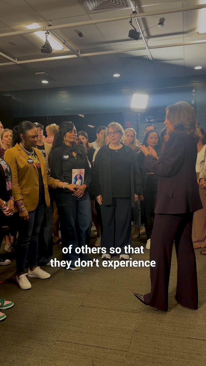 To all of the women and families who have shared their stories, born out of tragedy and pain, so that others won't have to experience the same: As president, I will restore reproductive freedom and carry your stories with me in this fight. Thank you for your extraordinary courage, selflessness, and strength.