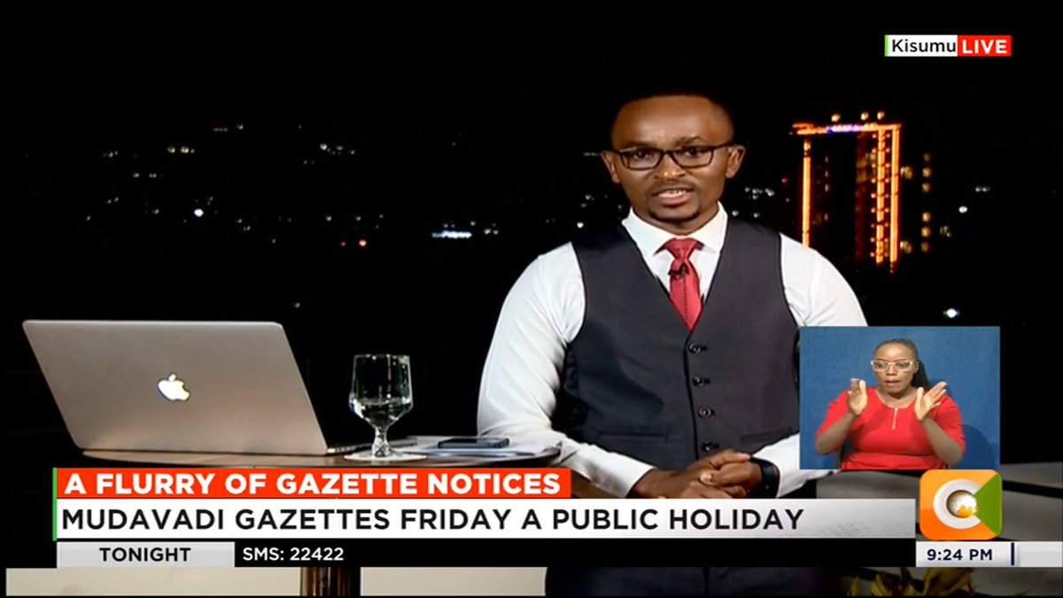 A Flurry Of Gazette Notices: President Ruto gazettes Mudavadi Ag. Interior CS Mudavadi gazettes Friday a public holiday Head of Public Service gazettes Swearing in Committee Swearing in Cttee gazettes ceremony for Friday 10am #CitizenTonight Sam Gituku