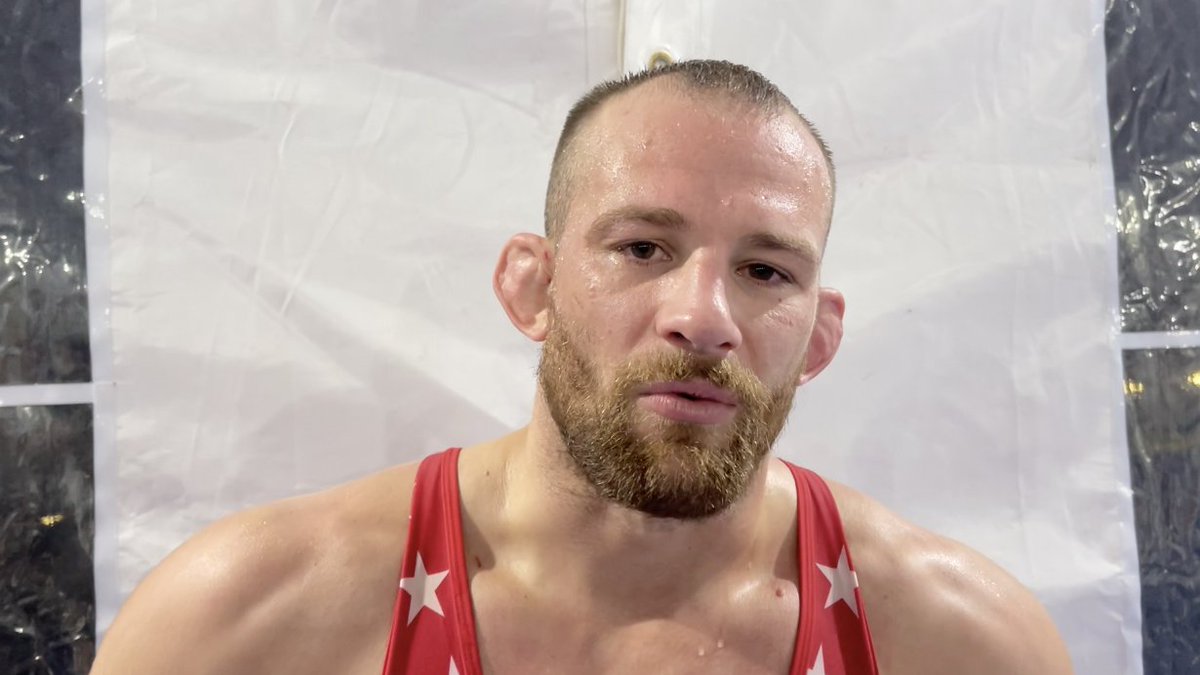 Hear from an emotional David Taylor immediately after the final match of his career.