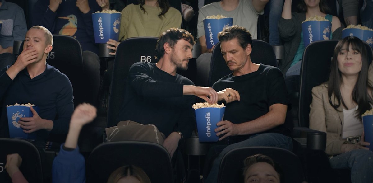 ¡Este es un sueño hecho realidad! Ir a ver #Gladiador2, encontrarte a #paulmescal, #pedropascal y a #josephquinn acompañado con unas palomitas, no hay nada mejor que esto.