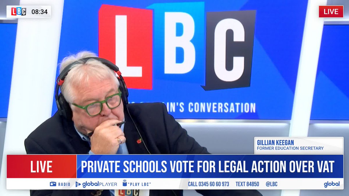 'It's a disastrous thing for the Education Secretary to think this is a good idea.' Former Education Secretary Gillian Keegan tells Nick Ferrari that Labour's decision to introduce VAT on private schools is 'a horrible policy'.