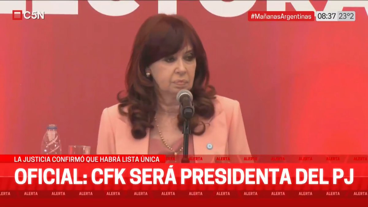⭕️#AHORA 🇦🇷Cristina será Presidenta del PJ ➡️La justicia confirmó que habrá lista única 📲 Seguí EN VIVO por 👉