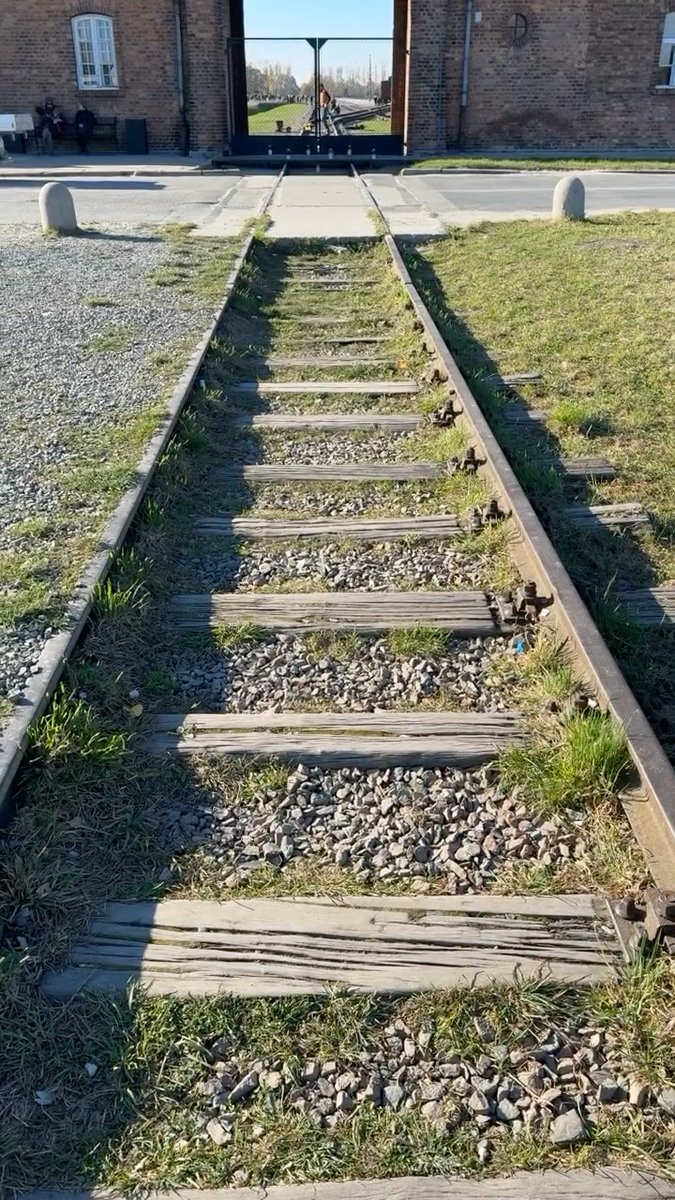 Auschwitz II-Birkenau. The Gate of Death, with the main watchtower which gives an overview of this vast historical site.