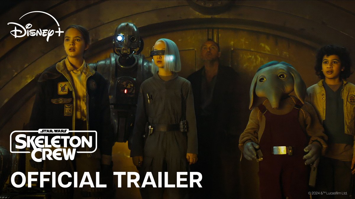 On December 3, a new Star Wars adventure awaits. Watch the new trailer for #SkeletonCrew and don't miss the two-episode series premiere, streaming December 3, only on Disney+.