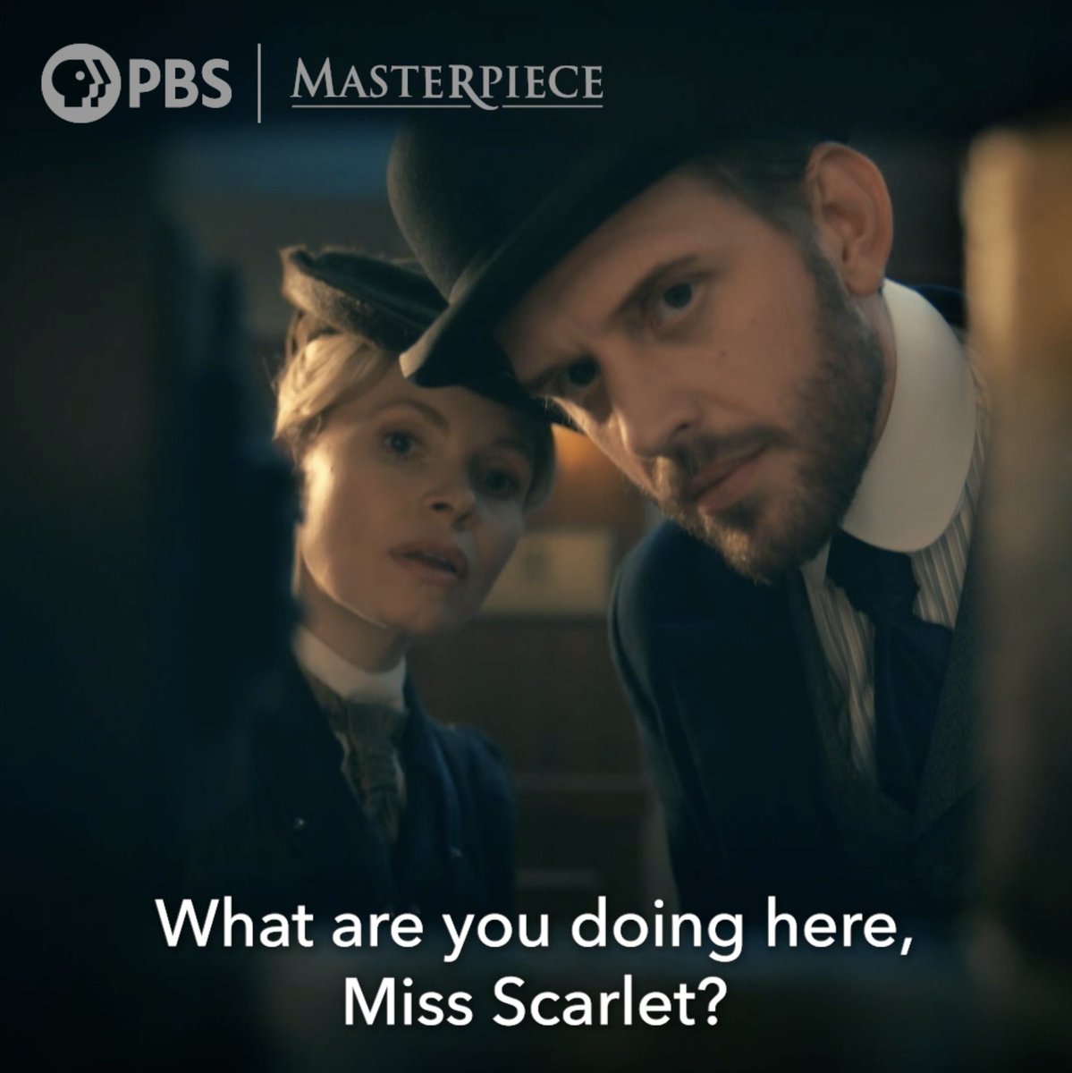 Criminals have never stumped Eliza Scarlet, but a new Detective Inspector...? She's on the case! 🔍 Beginning December 8th, stream the new season of #MissScarletPBS early on the PBS app with PBS Passport!