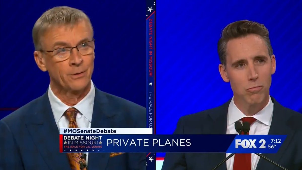 At last night's debate, Josh Hawley got called out for treating Missouri like flyover country. He didn't handle it well!