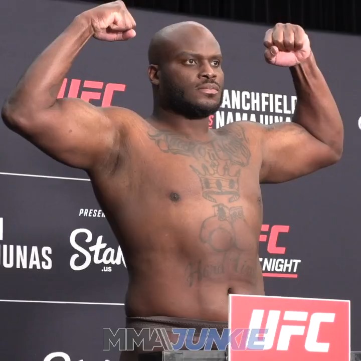 Derrick Lewis used every bit of the non-title heavyweight limit with a 266-pound weigh-in for his #UFCEdmonton fight.