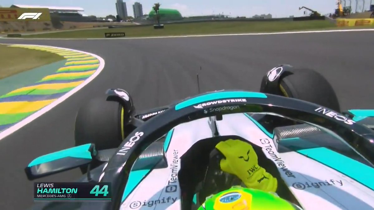 Lewis Hamilton going full tilt with gyro cam 🤩 #F1 #BrazilGP