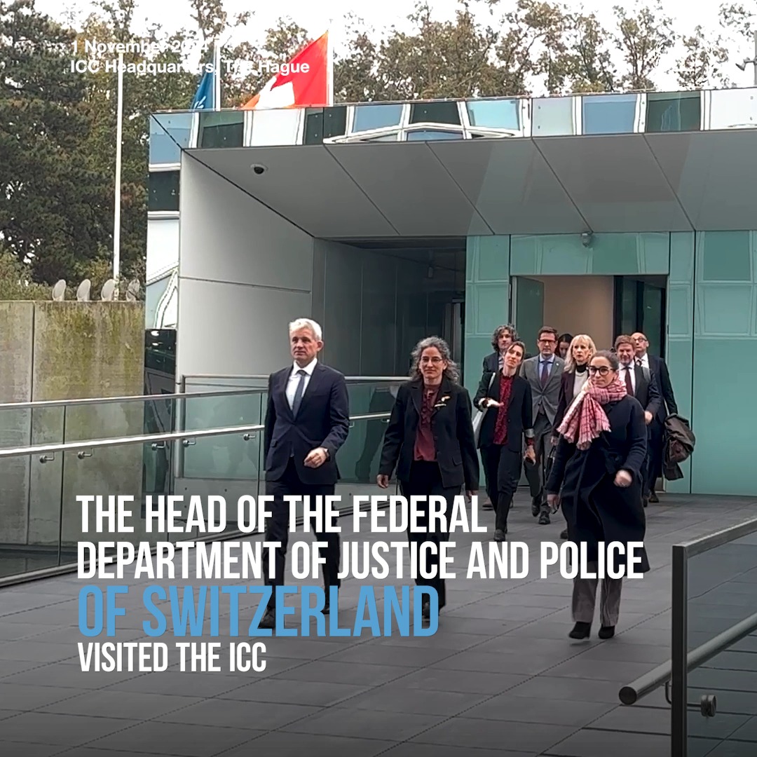 🎥 The Head of the Federal Department of Justice and Police of #Switzerland, H.E. Mr Beat Jans Beat Jans, visited the #ICC today. #BuildingSupport