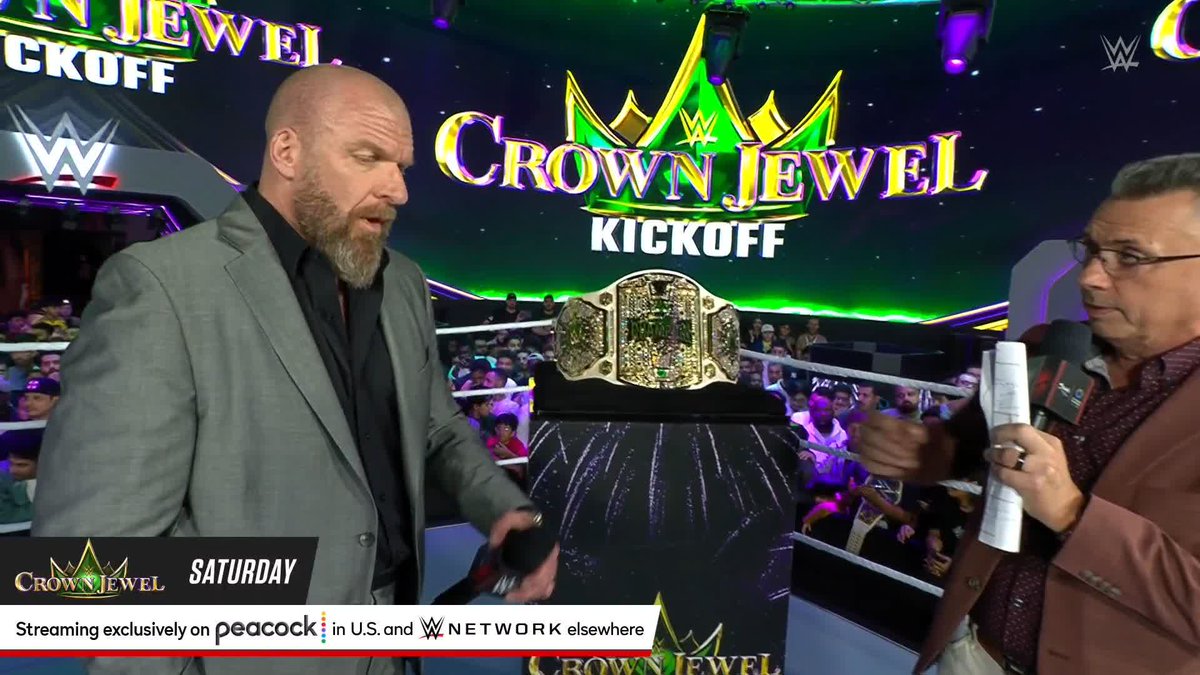💍 💍 💍 The #WWECrownJewel Champions will leave Riyadh with a MASSIVE championship ring! 👀 #RiyadhSeason
