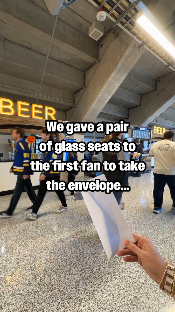 we don’t recommend taking envelopes from strangers… unless you’re at a Blues game 🤫