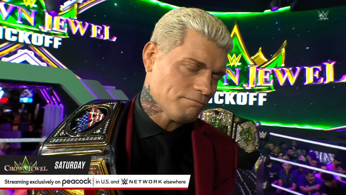 All eyes are on Cody Rhodes as WWE Champion, but he wouldn't wan't it any other way. 👀 #WWECrownJewel