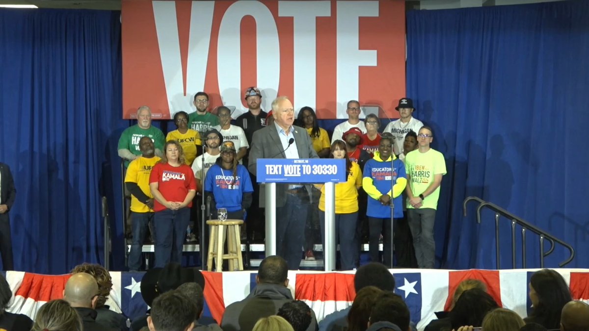 Gov. Walz: Trump said that he would put RFK Jr. in charge of ‘women's health.’ He said if you're a woman, he ‘will be your protector whether the women like it or not.’ Well on Tuesday, the women are going to show up and vote, whether Trump likes it or not