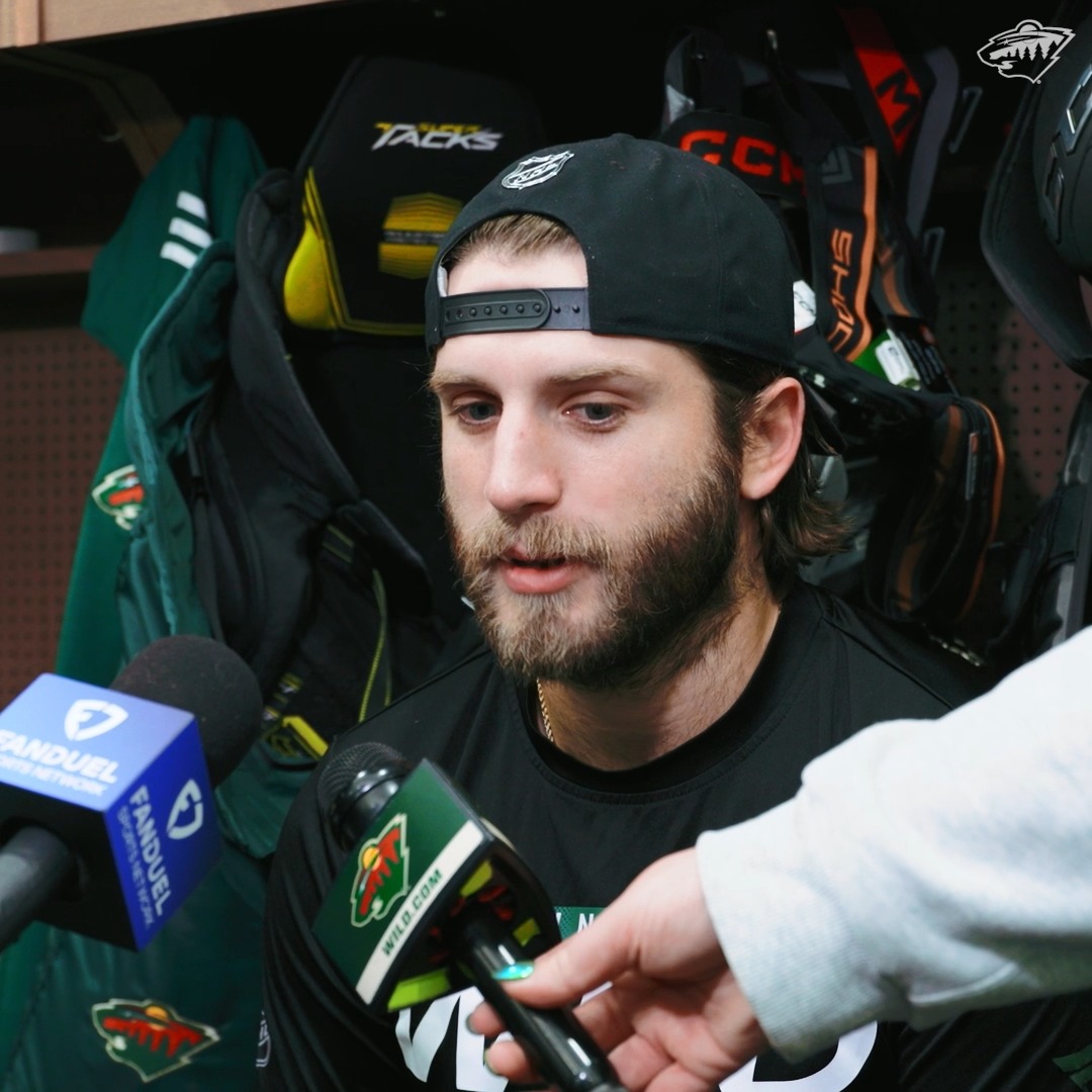 "We put ourselves in a really good sport to have a good home stand." 🗣️ Ryan Hartman on getting back home. #mnwild