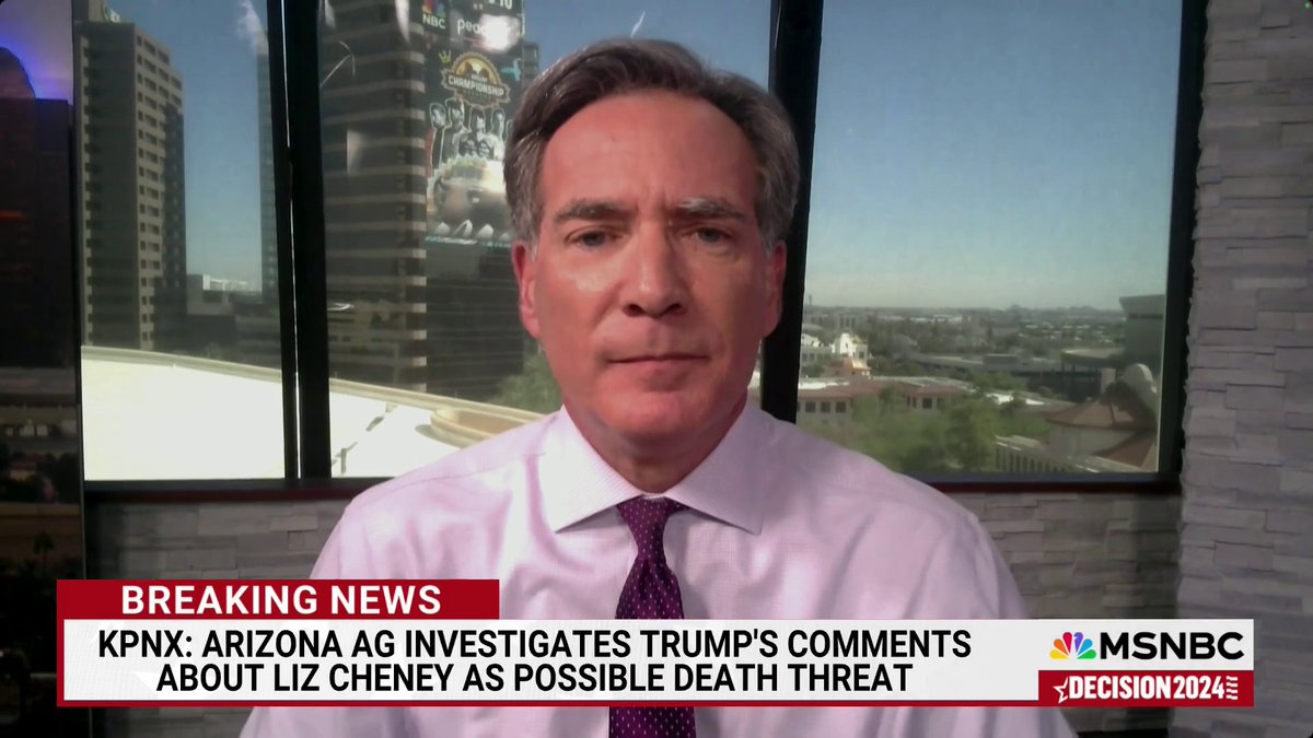 BREAKING: Arizona AG investigates Trump's comments about Liz Cheney as a possible death threat.