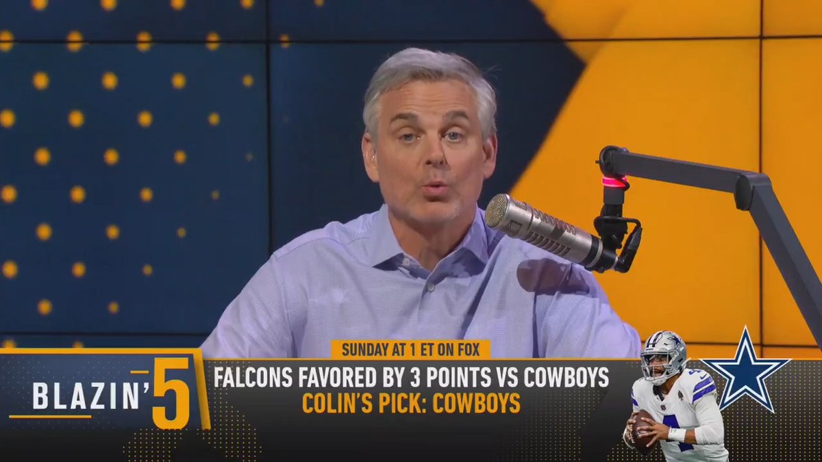 "I like Dallas +3. I think they're going to win straight up." @ColinCowherd drops his Week 9 Blazin' 5 picks