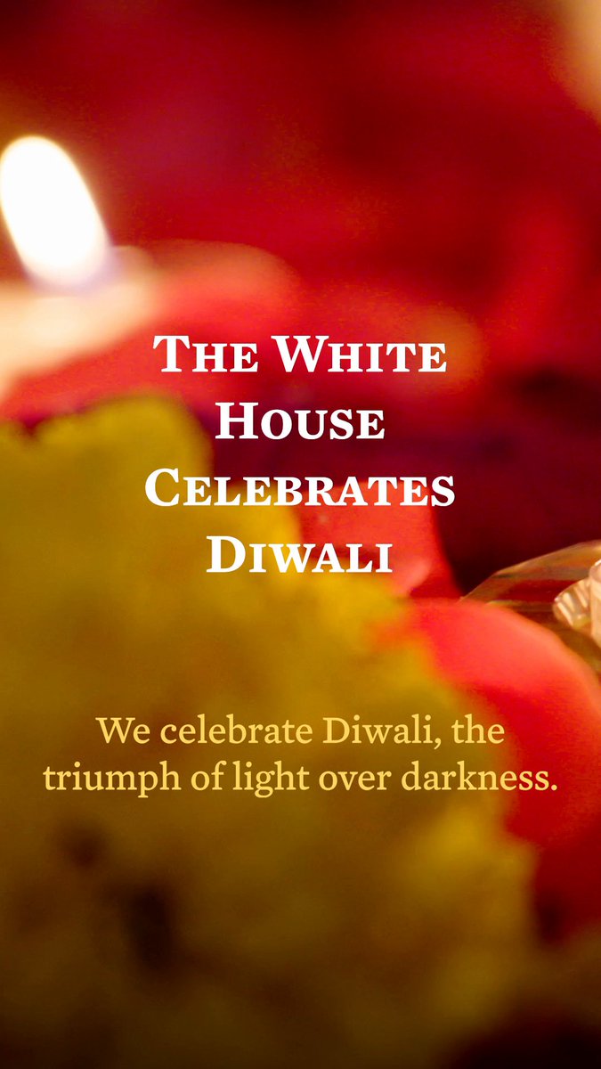 What a special way to celebrate Diwali by looking up to the stars and honoring the triumph of light over darkness. Happy Diwali, America.
