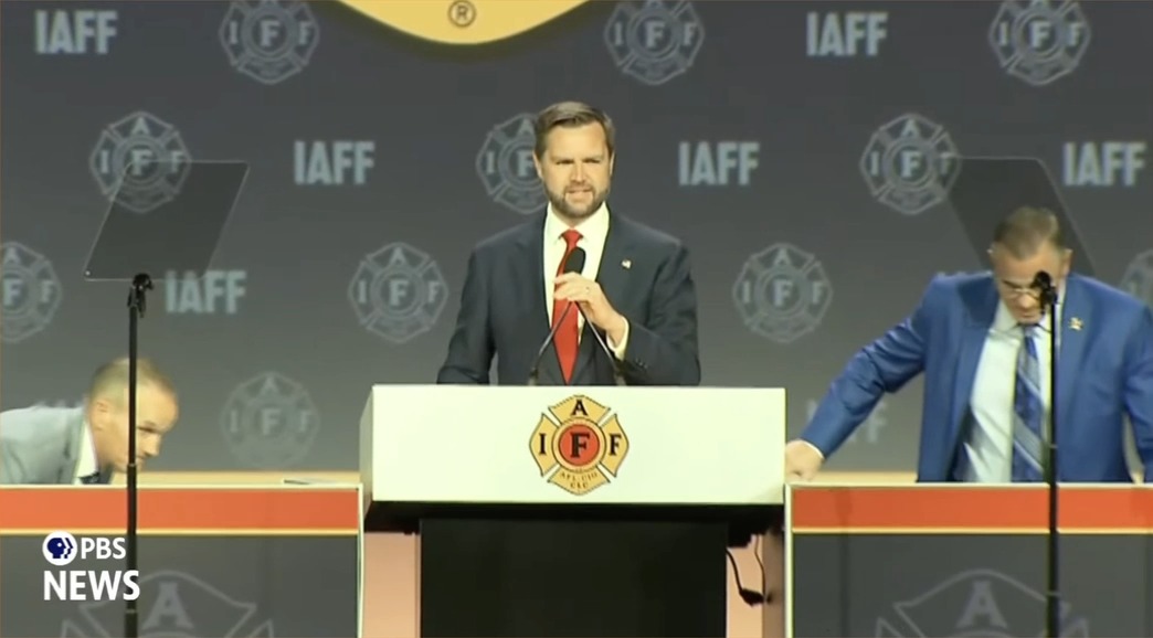 BREAKING: In a telling moment, JD Vance is booed at a Firefighter Union conference and then calls the audience haters. Donald Trump and JD Vance are scabs and the audience knew it. Retweet so all Americans see this embarrassing JD Vance moment.