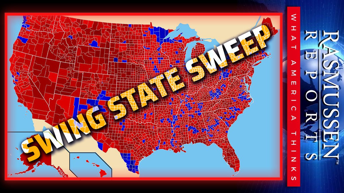 ELECTION BOMBSHELL: Trump Poised To Sweep Major Swing States In Reagan Style Victory— Barring False Flag Attack Rasmussen Reports @Mark_R_Mitchell