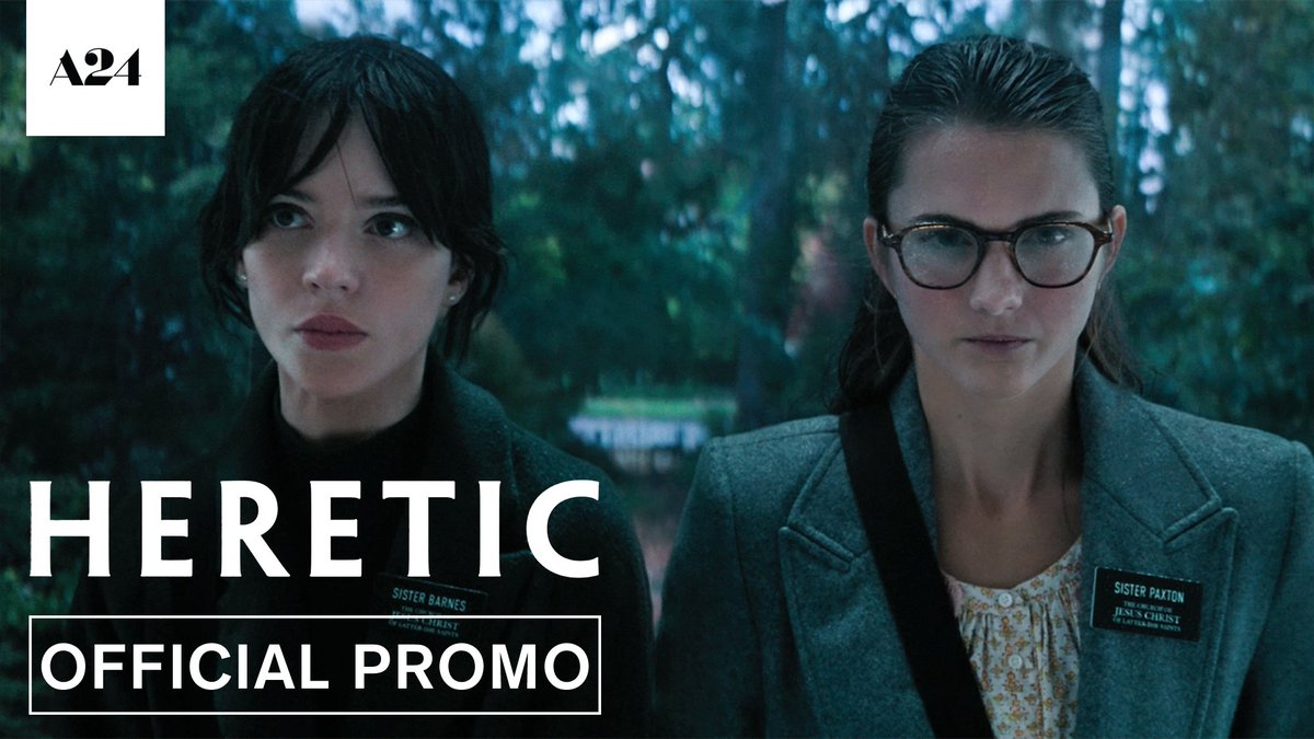 "PUTS FAITH TO A DEADLY TEST." From A24 and the creators of 'A Quiet Place,' #HereticMovie — 🍅94% on Rotten Tomatoes and in theaters everywhere Nov 8. Get tickets now.