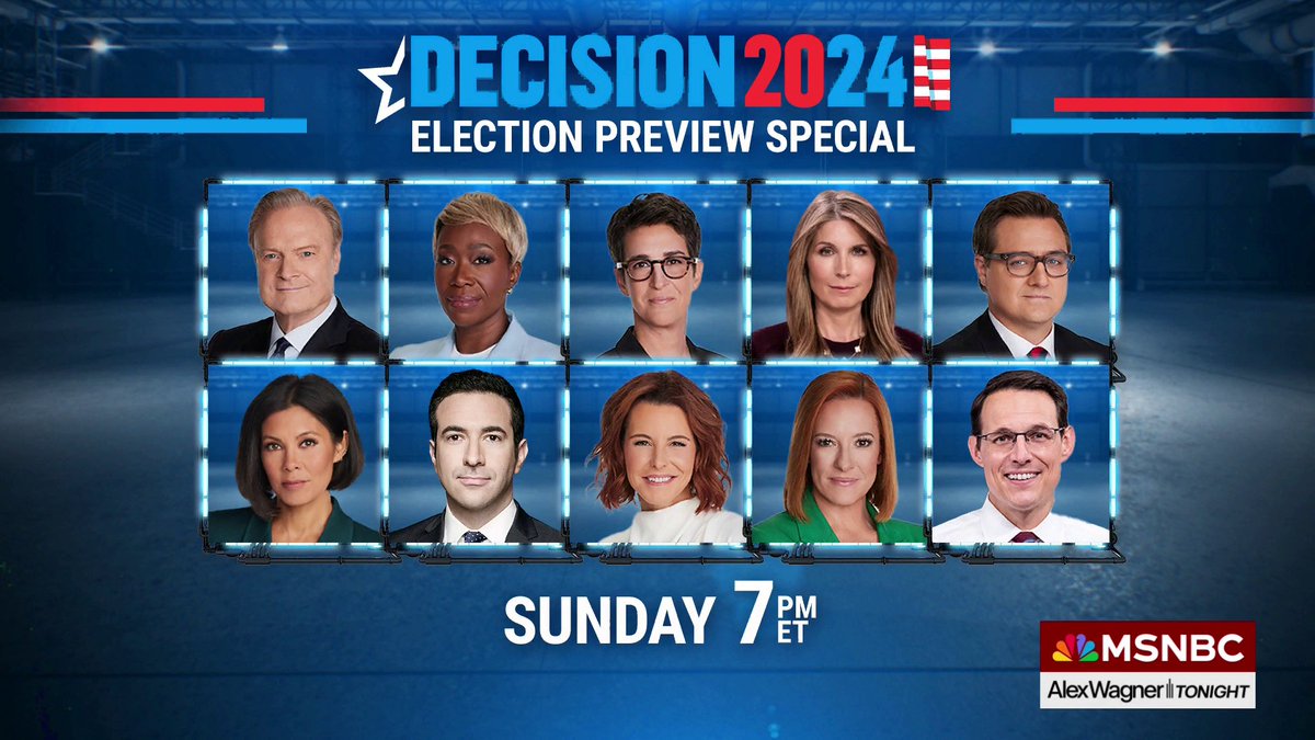Hot weekend tip! Don't go too far away over the weekend because the long desk crew will be gathering at 7pmET for an election day preview. And actual Election Day prime time coverage starts at 6pmET on Tuesday. Rest up! (And vote if you haven't already!)