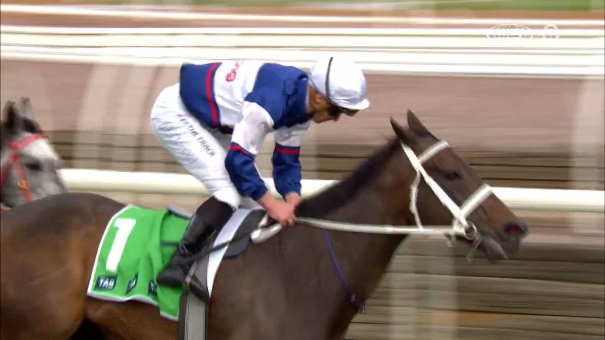 What a finish 😮💨 ATISHU comes from nowhere to take out the TAB Empire Rose Stakes. 🎥 Wide World of Sports | #DerbyDay | #MelbCupCarnival