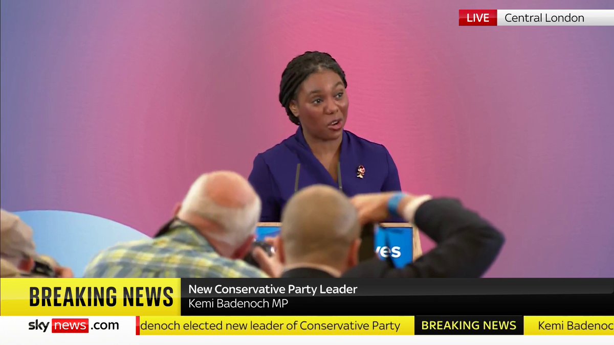'The time has come to tell the truth.' Kemi Badenoch gives her first speech as the newly elected leader of the Conservative Party. She adds: "It is time to get down to business. It is time to renew" 📺 Sky 501 and YouTube