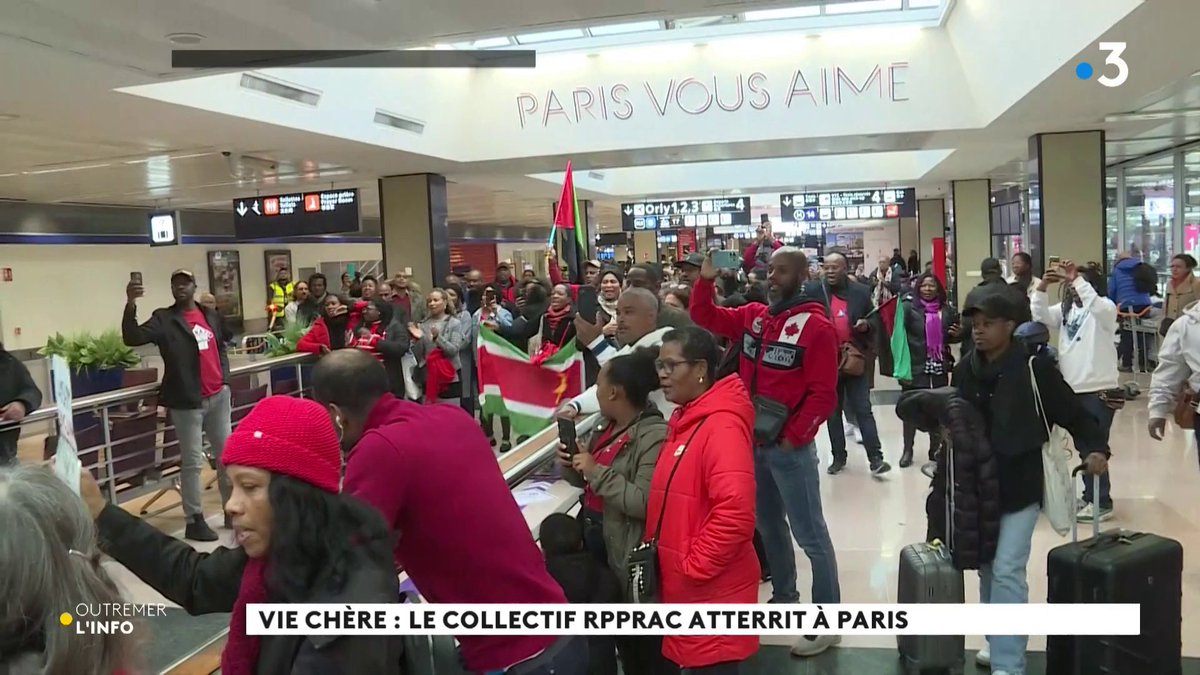 Une délégation du Rassemblement pour la Protection des Peuples et des Ressources Afro-Caribéens (RPPRAC) est arrivée à Paris ce samedi matin, accueillie par la diaspora martiniquaise. Objectif : faire entendre sa voix au-delà de l'île. Rodrigue Petitot au micro de La1ère.fr